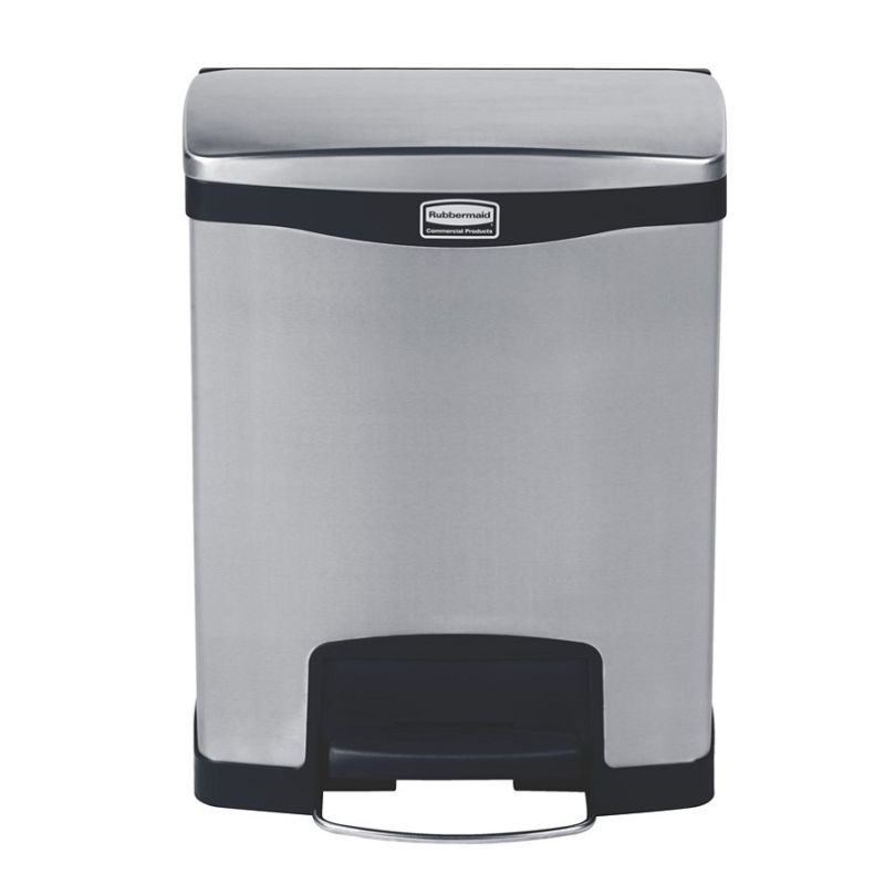 Rubbermaid Edelstahl Tretabfalleimer Slim Jim® 30l